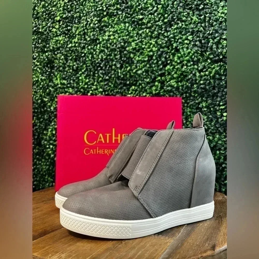 Catherine Malandrino Sabra Wedge Sneaker in Grey - 7.5 NEW